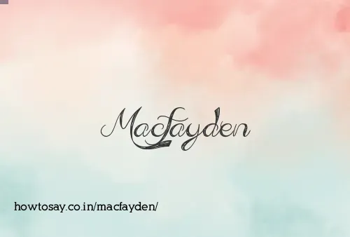 Macfayden