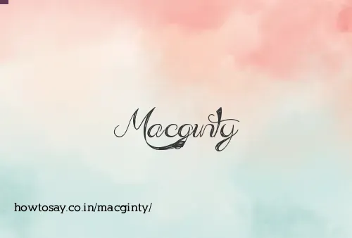 Macginty