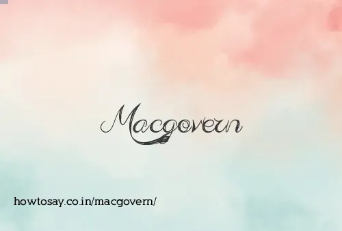 Macgovern