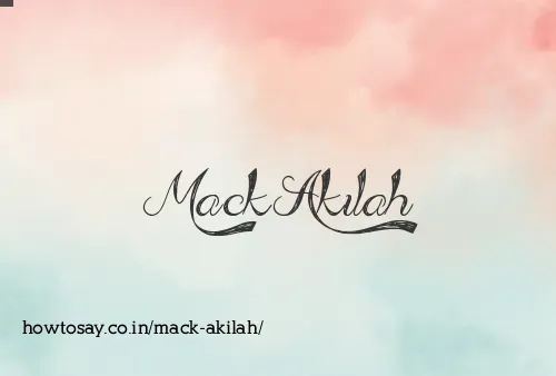 Mack Akilah