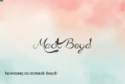 Mack Boyd