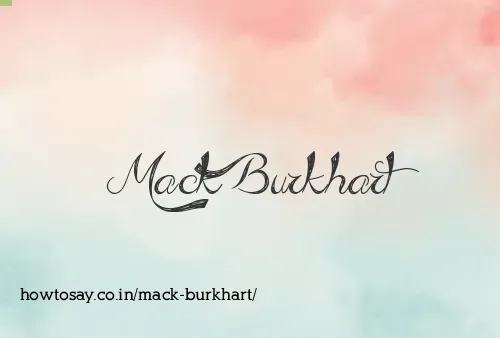 Mack Burkhart