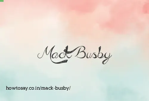 Mack Busby