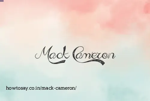 Mack Cameron