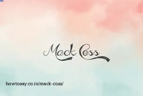 Mack Coss