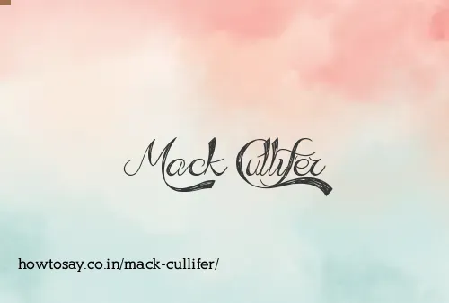 Mack Cullifer