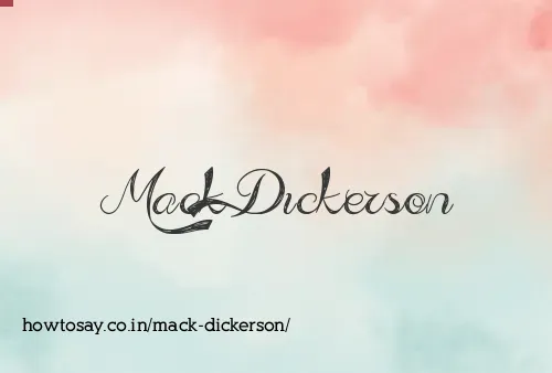 Mack Dickerson