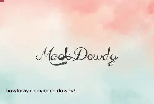 Mack Dowdy