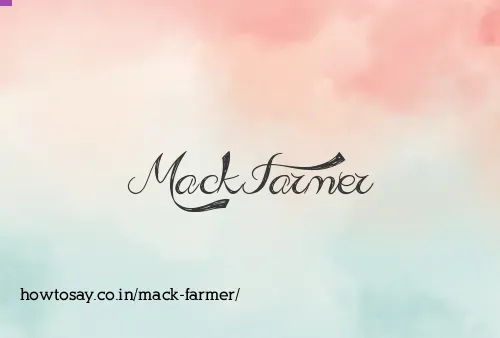 Mack Farmer