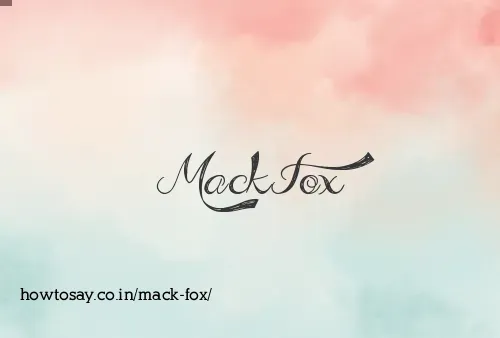 Mack Fox
