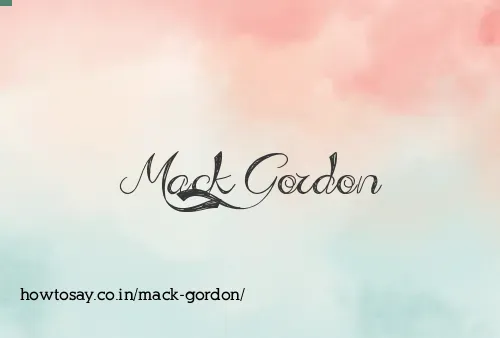 Mack Gordon