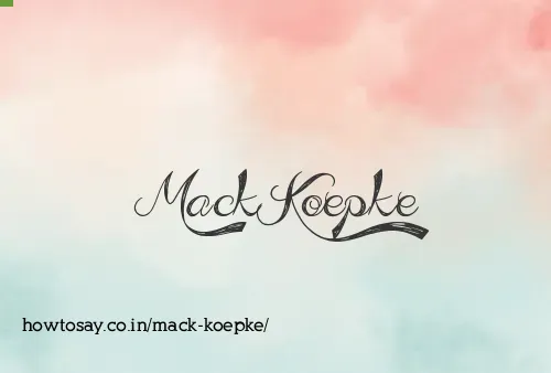 Mack Koepke