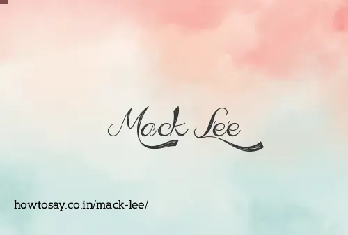 Mack Lee