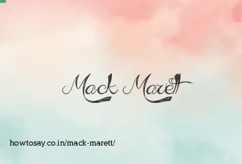 Mack Marett