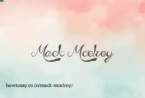 Mack Mcelroy