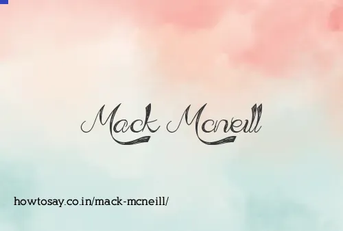 Mack Mcneill