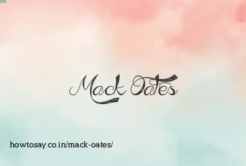 Mack Oates