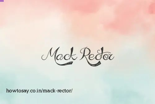 Mack Rector