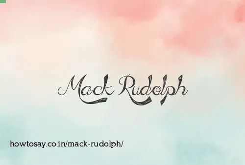Mack Rudolph