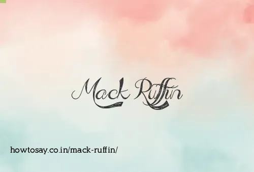 Mack Ruffin