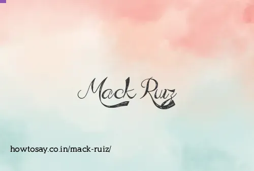 Mack Ruiz