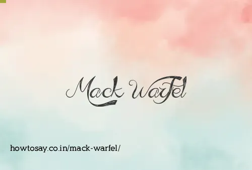 Mack Warfel