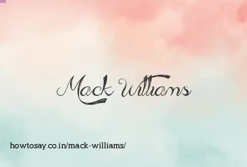 Mack Williams