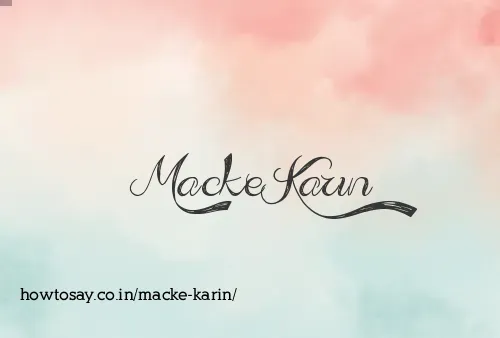 Macke Karin