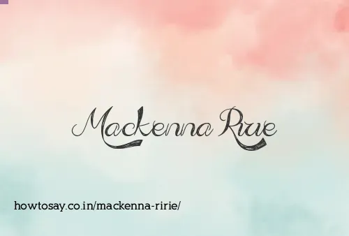 Mackenna Ririe