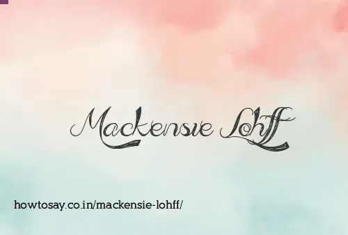 Mackensie Lohff