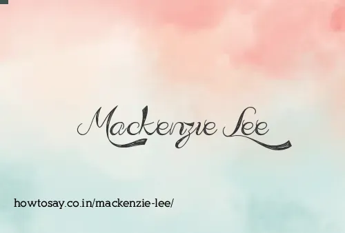Mackenzie Lee