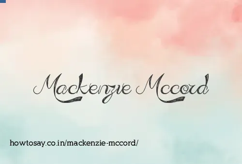 Mackenzie Mccord