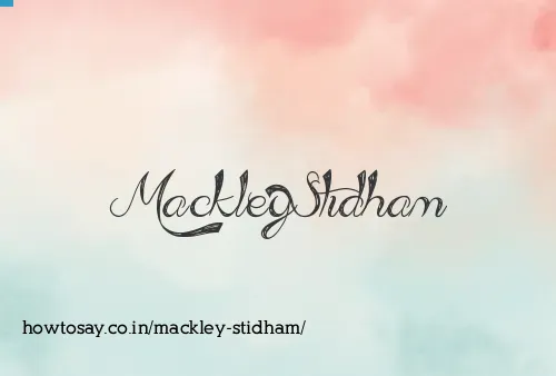 Mackley Stidham