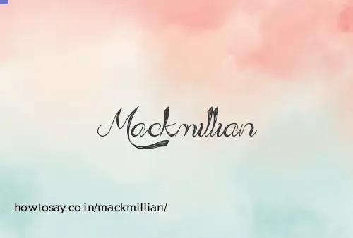 Mackmillian