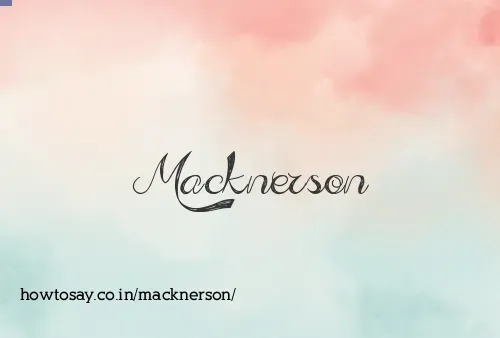 Macknerson