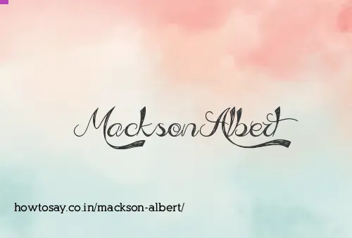 Mackson Albert