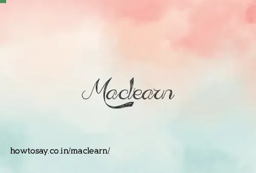Maclearn