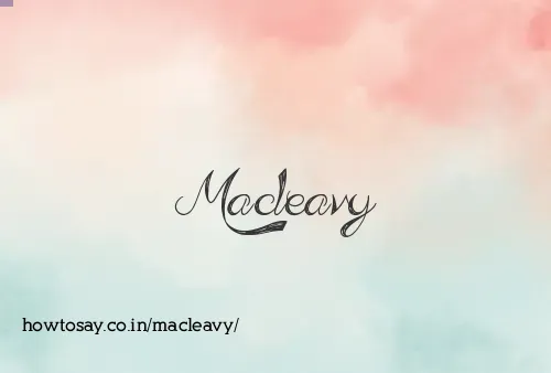 Macleavy