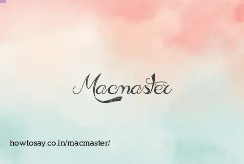 Macmaster