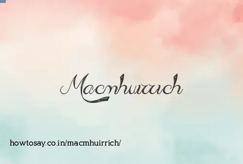 Macmhuirrich