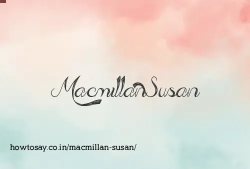 Macmillan Susan