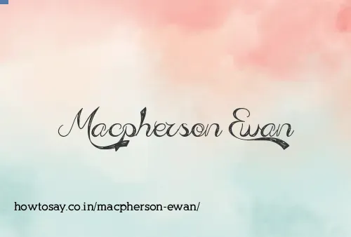 Macpherson Ewan