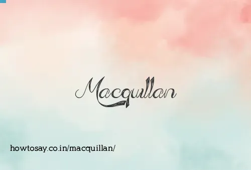 Macquillan