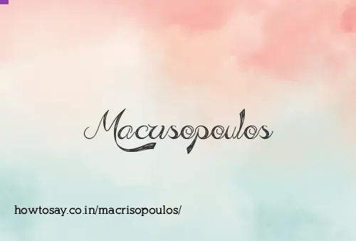 Macrisopoulos