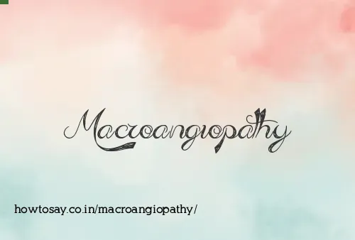 Macroangiopathy