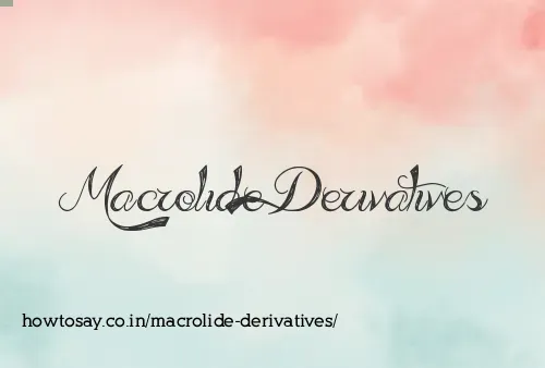 Macrolide Derivatives