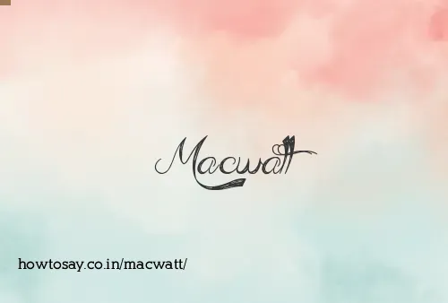 Macwatt