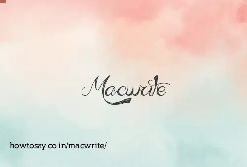 Macwrite