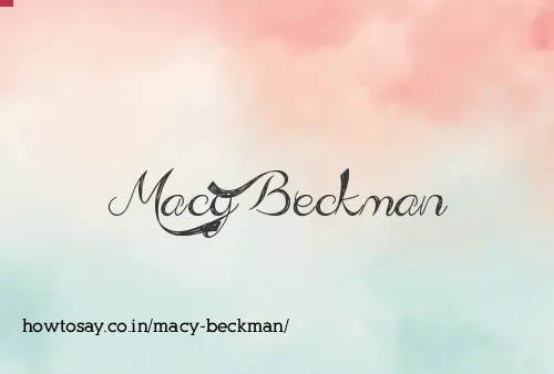 Macy Beckman