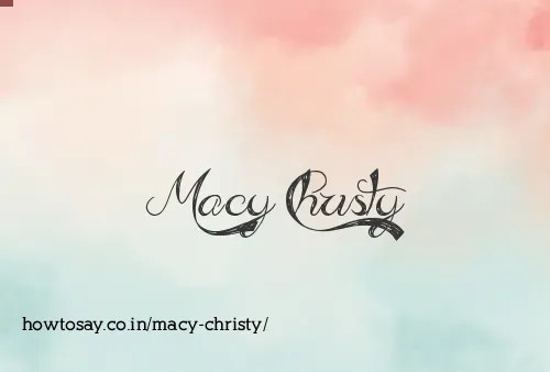 Macy Christy